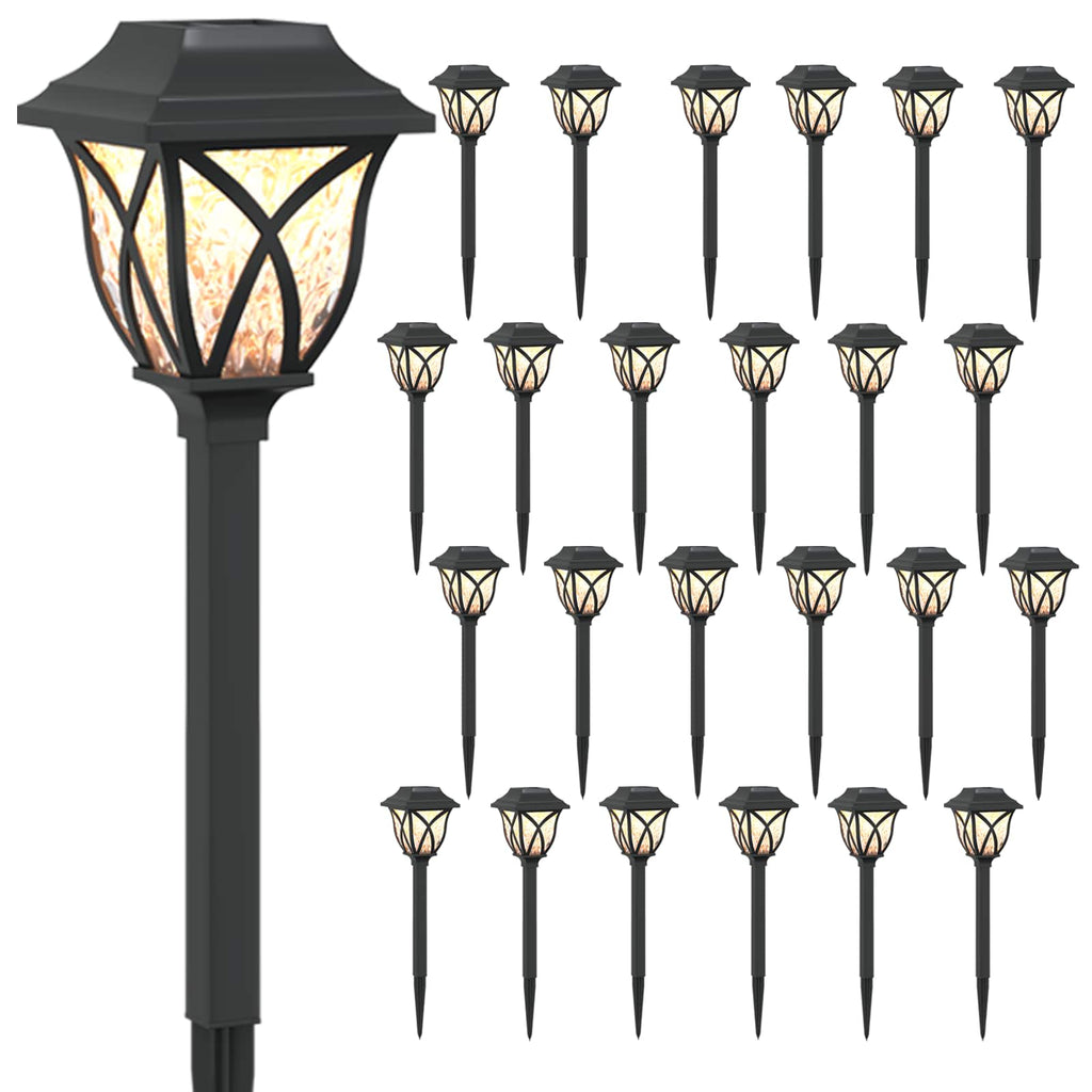 Luci solari da esterno con picchetto 24 pz Bianco caldo 42 cm