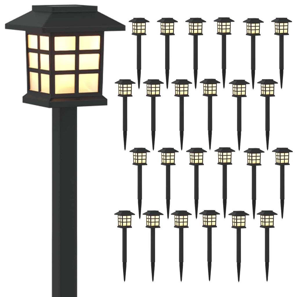 Luci solari da esterno con picchetto 24 pcs Bianco caldo PP