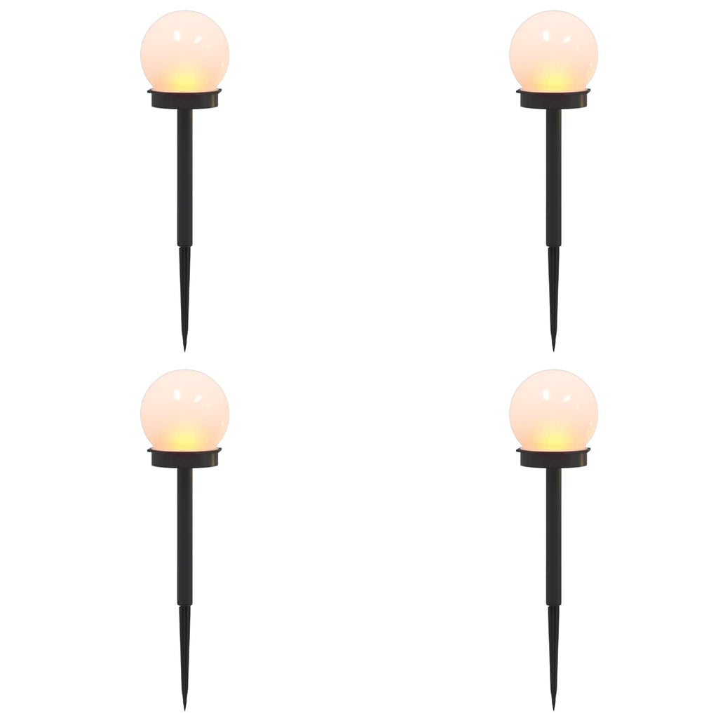 Luci solari da esterno con picchetto 4 pz Bianco caldo 38,5 cm