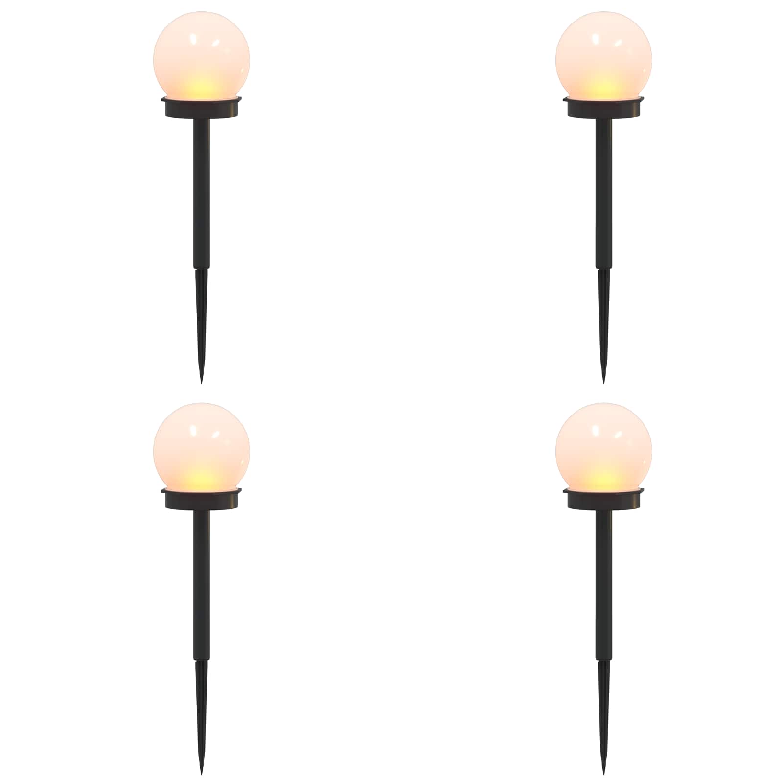 Luci solari da esterno con picchetto 4 pz Bianco caldo 38,5 cm
