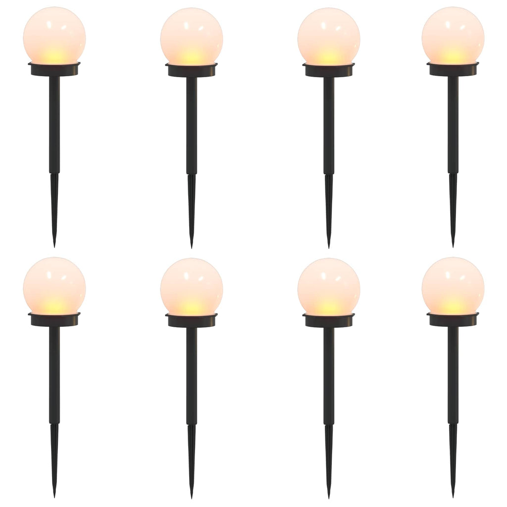 Luci solari da esterno con picchetto 8 pz Bianco caldo 38,5 cm