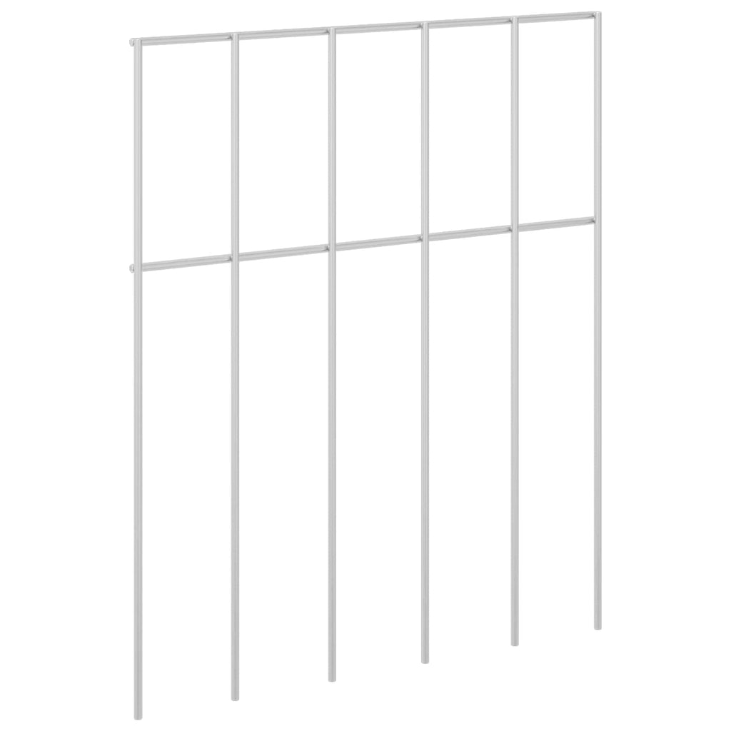 Pannello di Recinzione da Giardino 24 pz 25 x 30 cm Argento