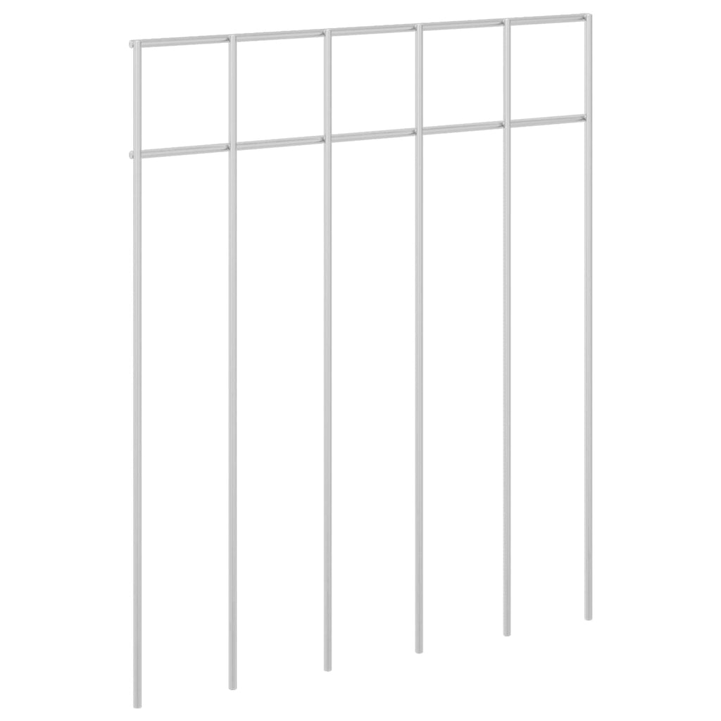 Pannello di Recinzione da Giardino 12 pz 25 x 30 cm Argento