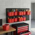Scaffale contenitore Nero e Rosso 77,5 x 2 x 39 cm PP