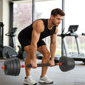 Set di Manubri 2-in-1 40kg Nero e Rosso