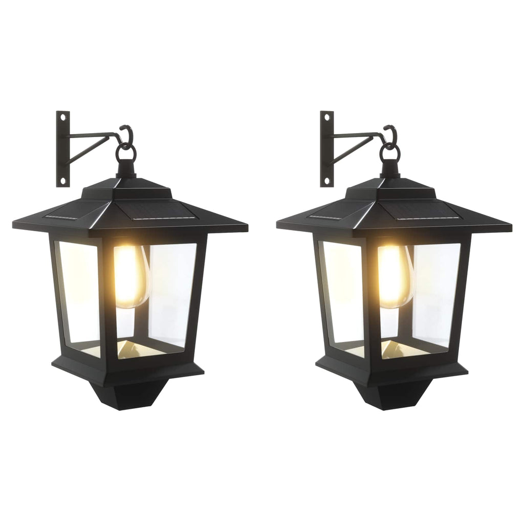 Lampada da Muro with LED Bulb 2 pz Nero 19 x 14 x 25 cm