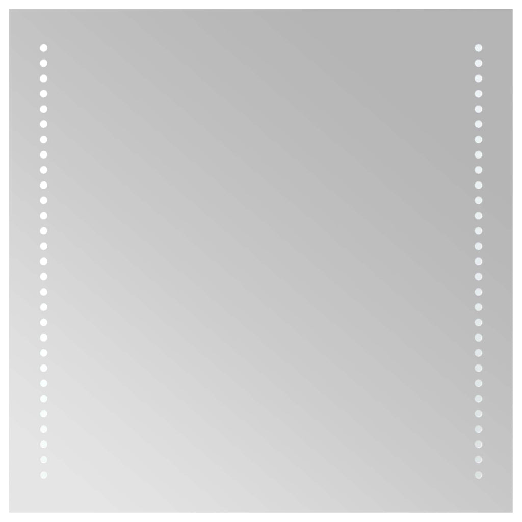 Specchio da bagno LED Trasparente 50 x 50 cm vetro temperato
