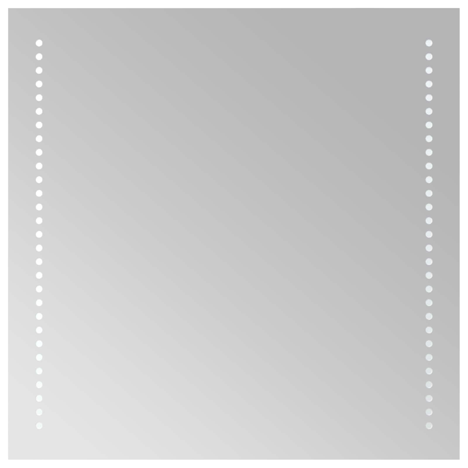 Specchio da bagno LED Trasparente 50 x 50 cm vetro temperato
