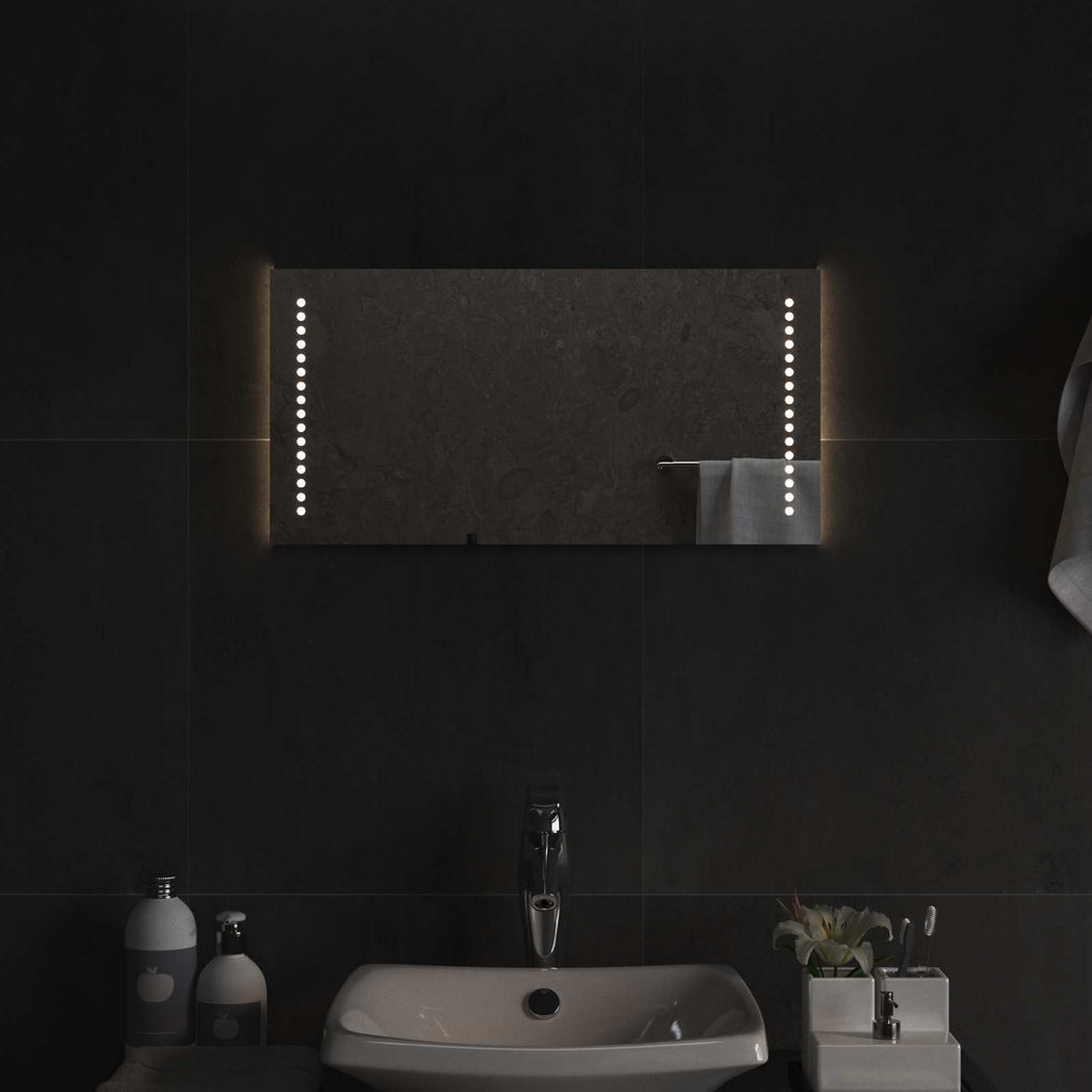Specchio da bagno LED Trasparente 60 x 30 cm vetro temperato