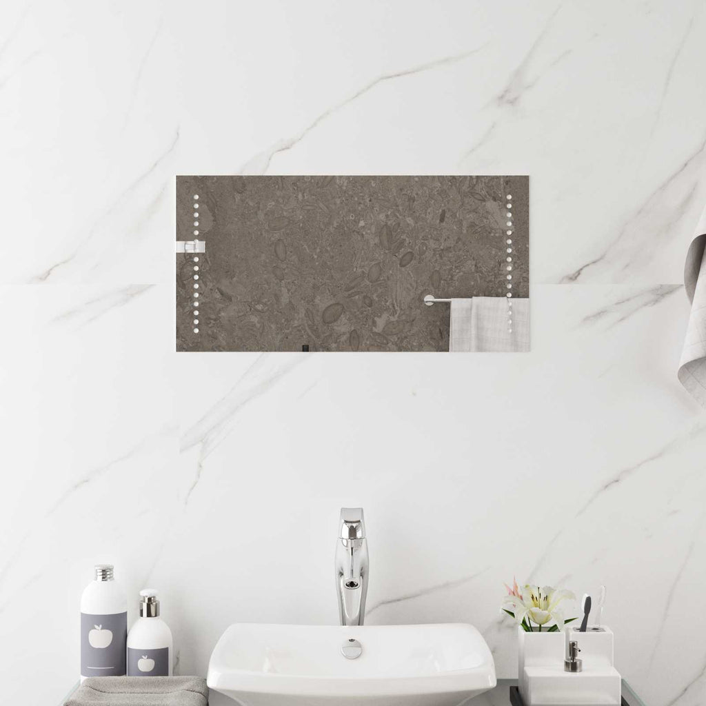 Specchio da bagno LED Trasparente 60 x 30 cm vetro temperato
