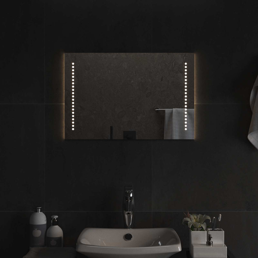 Specchio da bagno LED Trasparente 60 x 40 cm vetro temperato