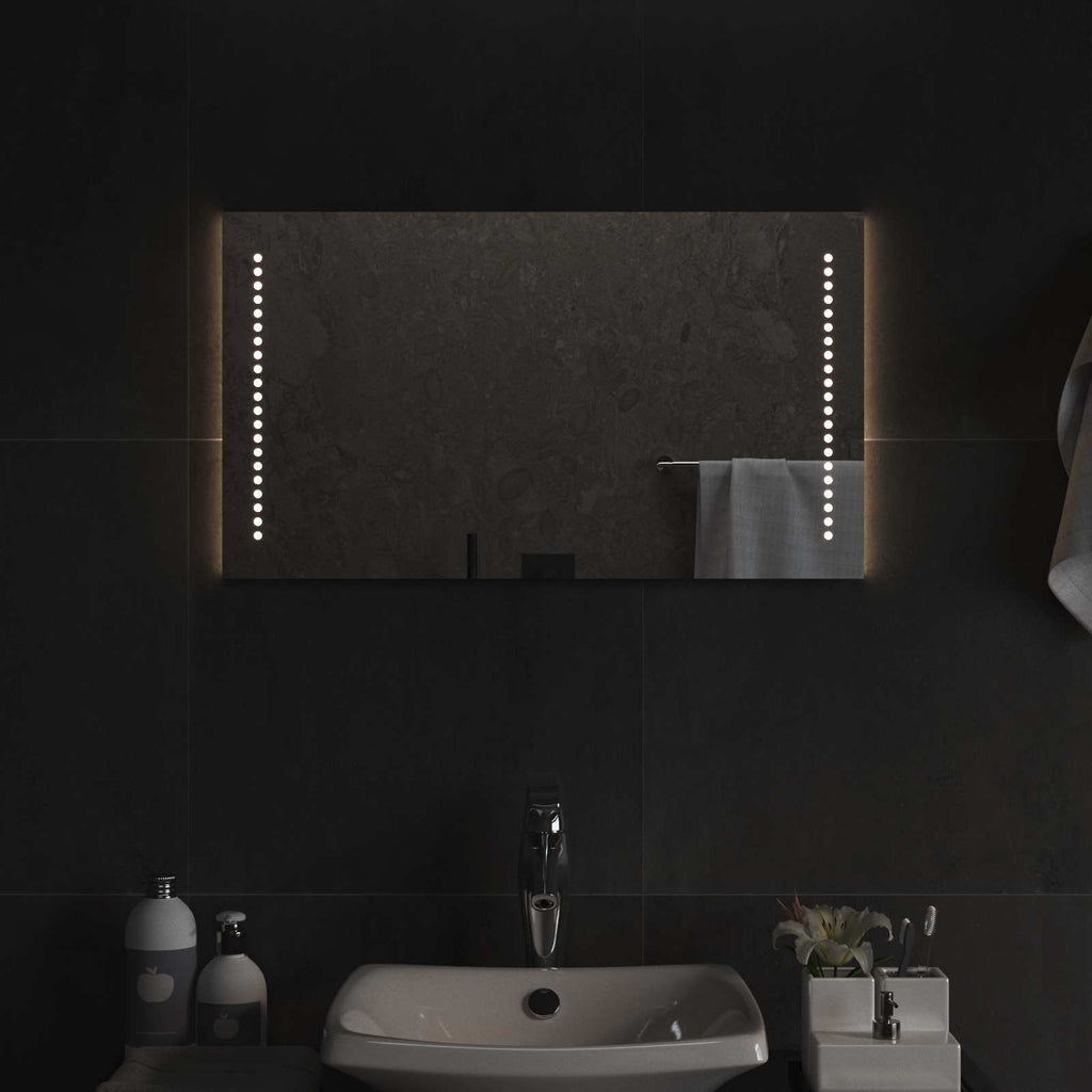 Specchio da bagno LED Trasparente 70 x 40 cm vetro temperato