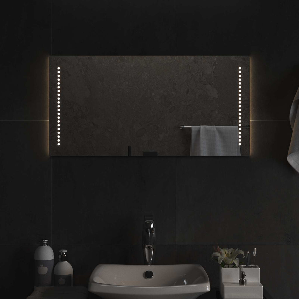 Specchio da bagno LED Trasparente 80 x 40 cm vetro temperato