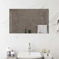 Specchio da bagno LED Trasparente 80 x 50 cm vetro temperato