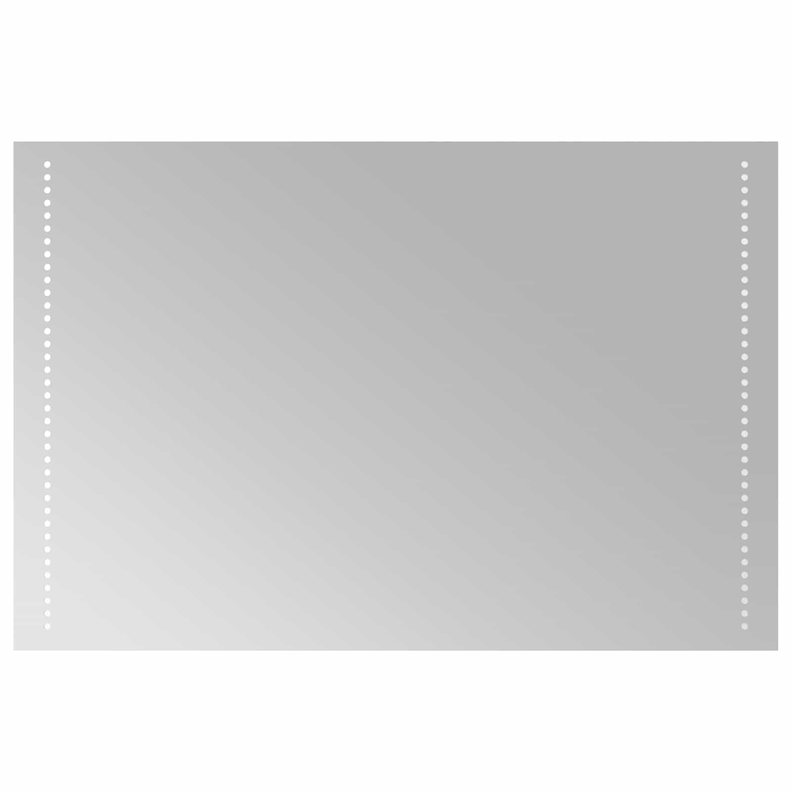 Specchio da bagno LED Trasparente 90 x 60 cm vetro temperato