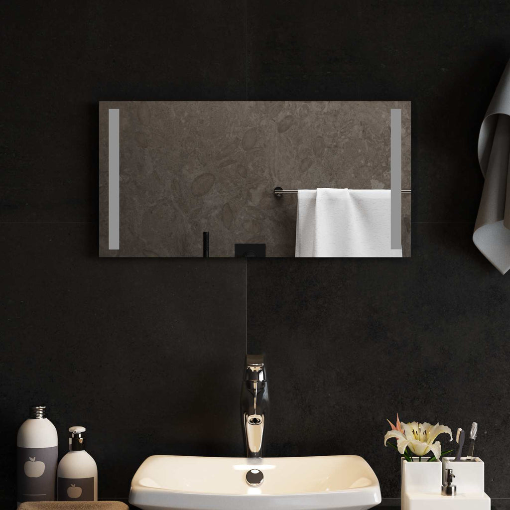 Specchio da bagno LED Trasparente 60 x 30 cm vetro temperato