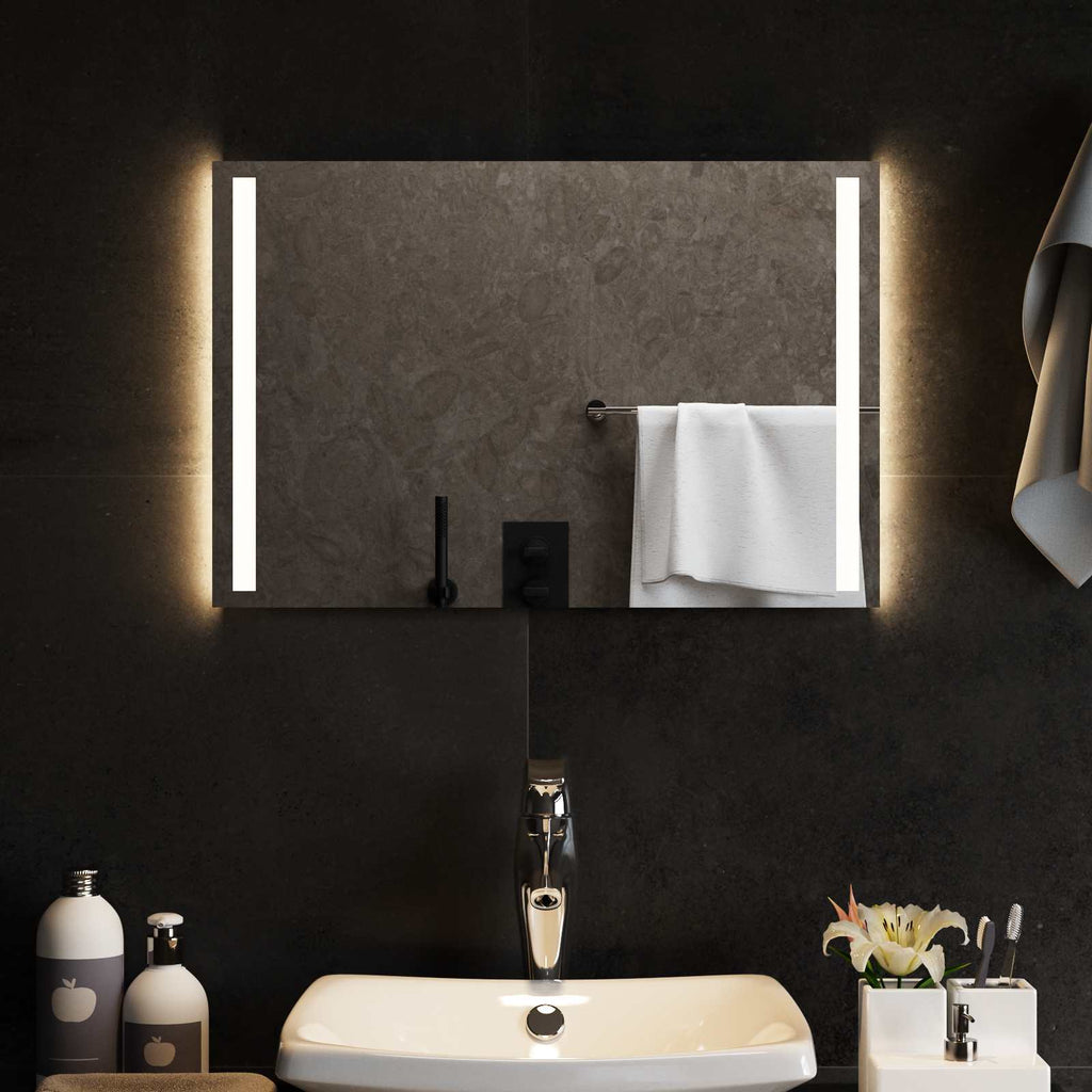 Specchio da bagno LED Trasparente 60 x 40 cm vetro temperato