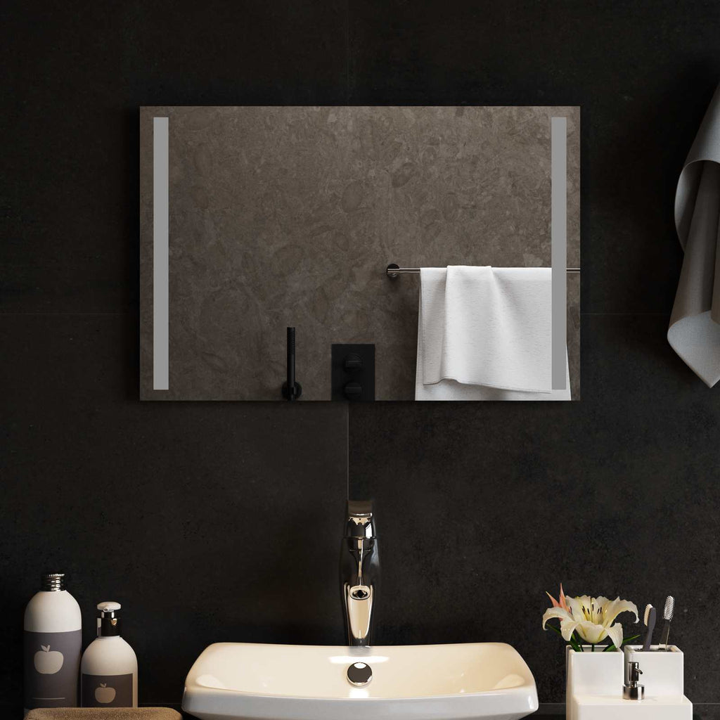 Specchio da bagno LED Trasparente 60 x 40 cm vetro temperato