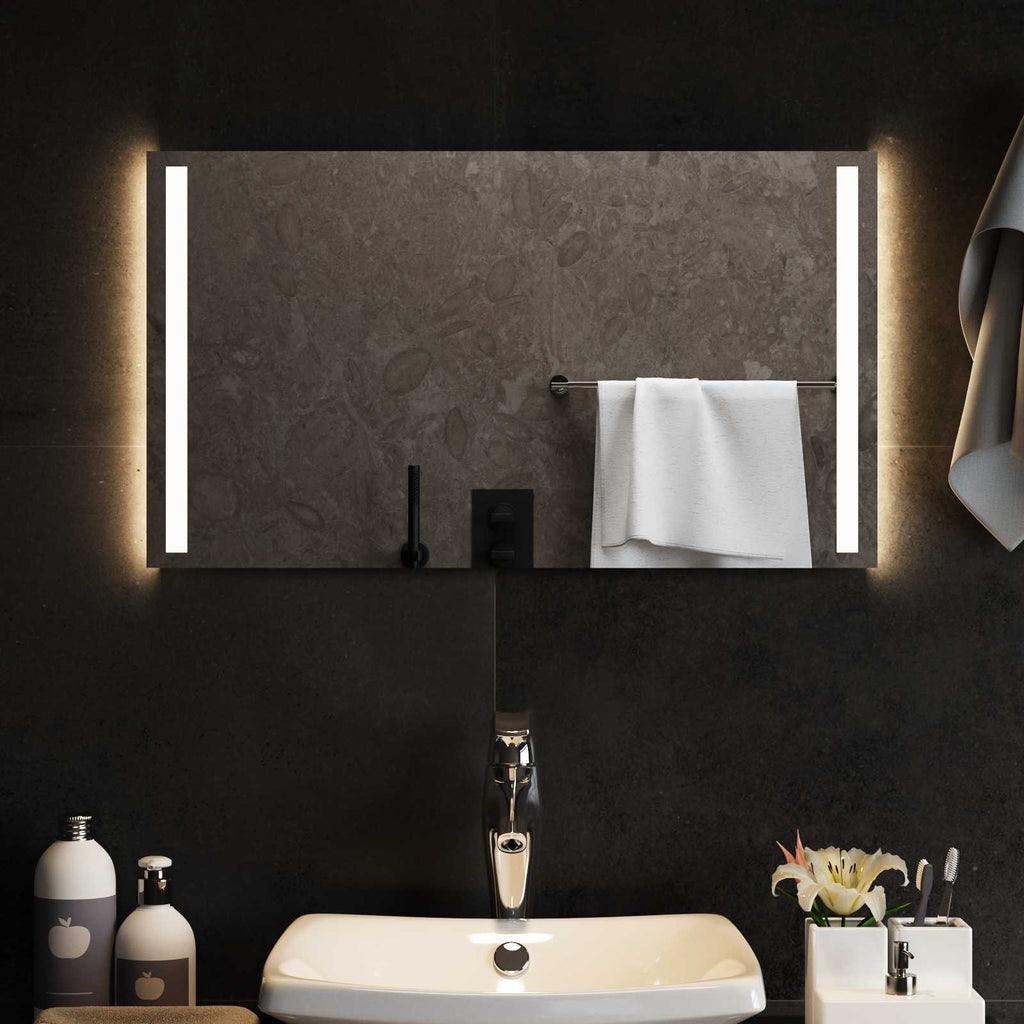 Specchio da bagno LED Trasparente 70 x 40 cm vetro temperato