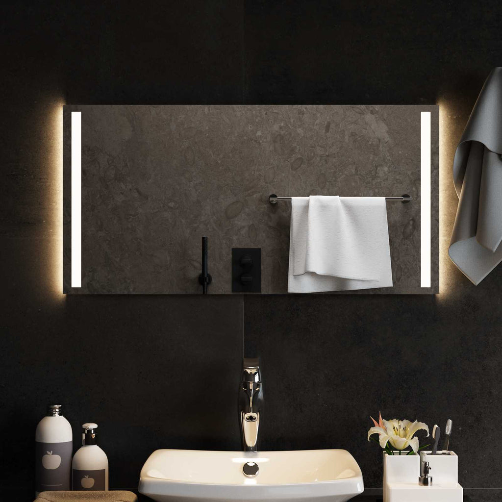 Specchio da bagno LED Trasparente 80 x 40 cm vetro temperato