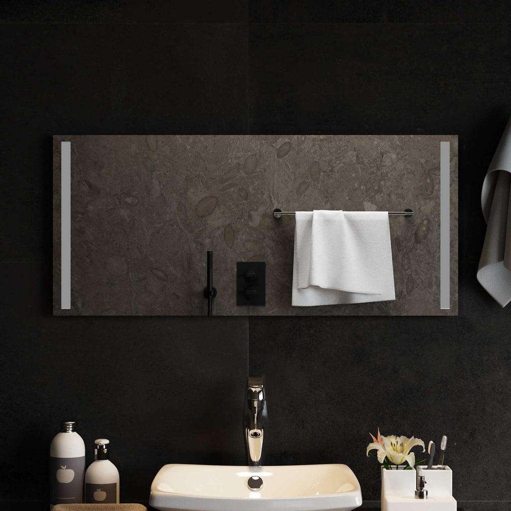 Specchio da bagno LED Trasparente 90 x 40 cm vetro temperato