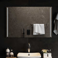 Specchio da bagno LED Trasparente 90 x 60 cm vetro temperato
