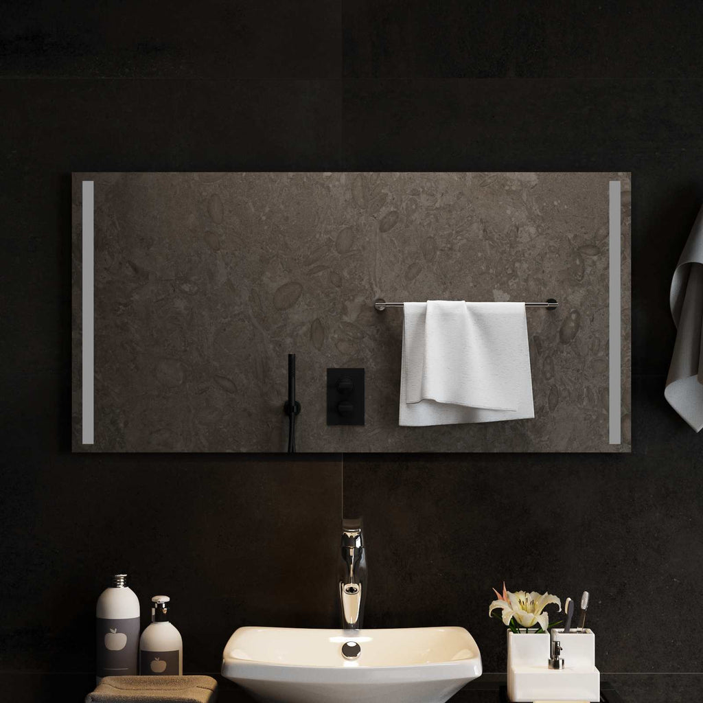 Specchio da bagno LED Trasparente 100 x 50 cm vetro temperato