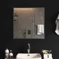 Specchio da bagno LED Trasparente 60 x 60 cm vetro temperato
