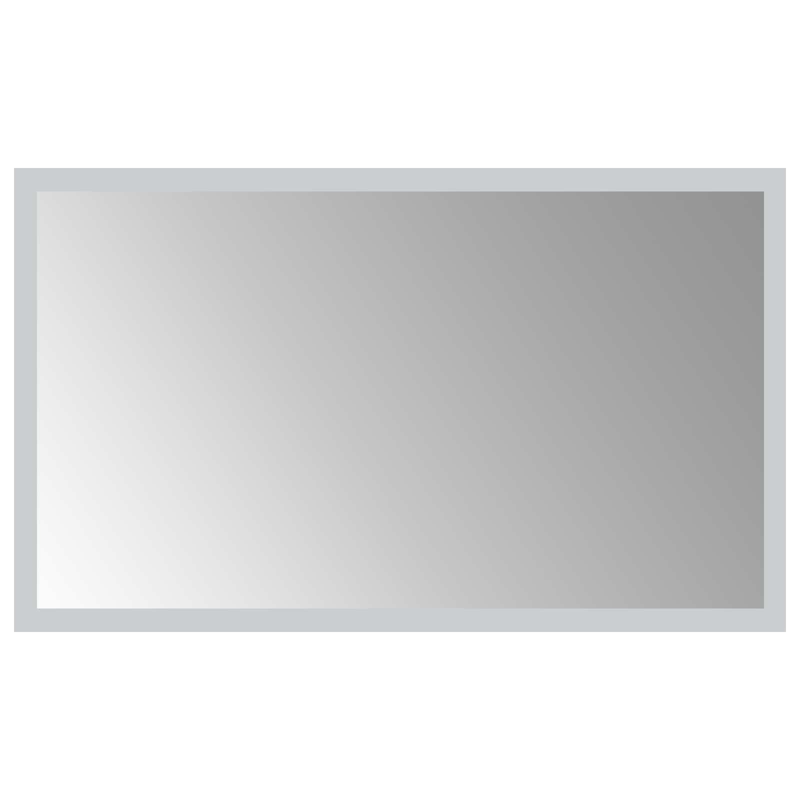 Specchio da bagno LED Trasparente 50 x 30 cm vetro temperato