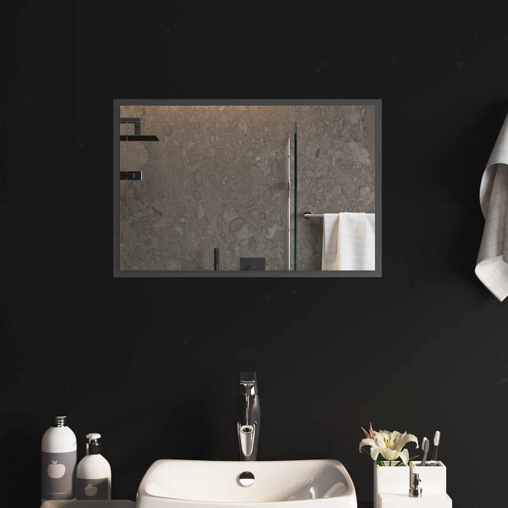 Specchio da bagno LED Trasparente 60 x 40 cm vetro temperato