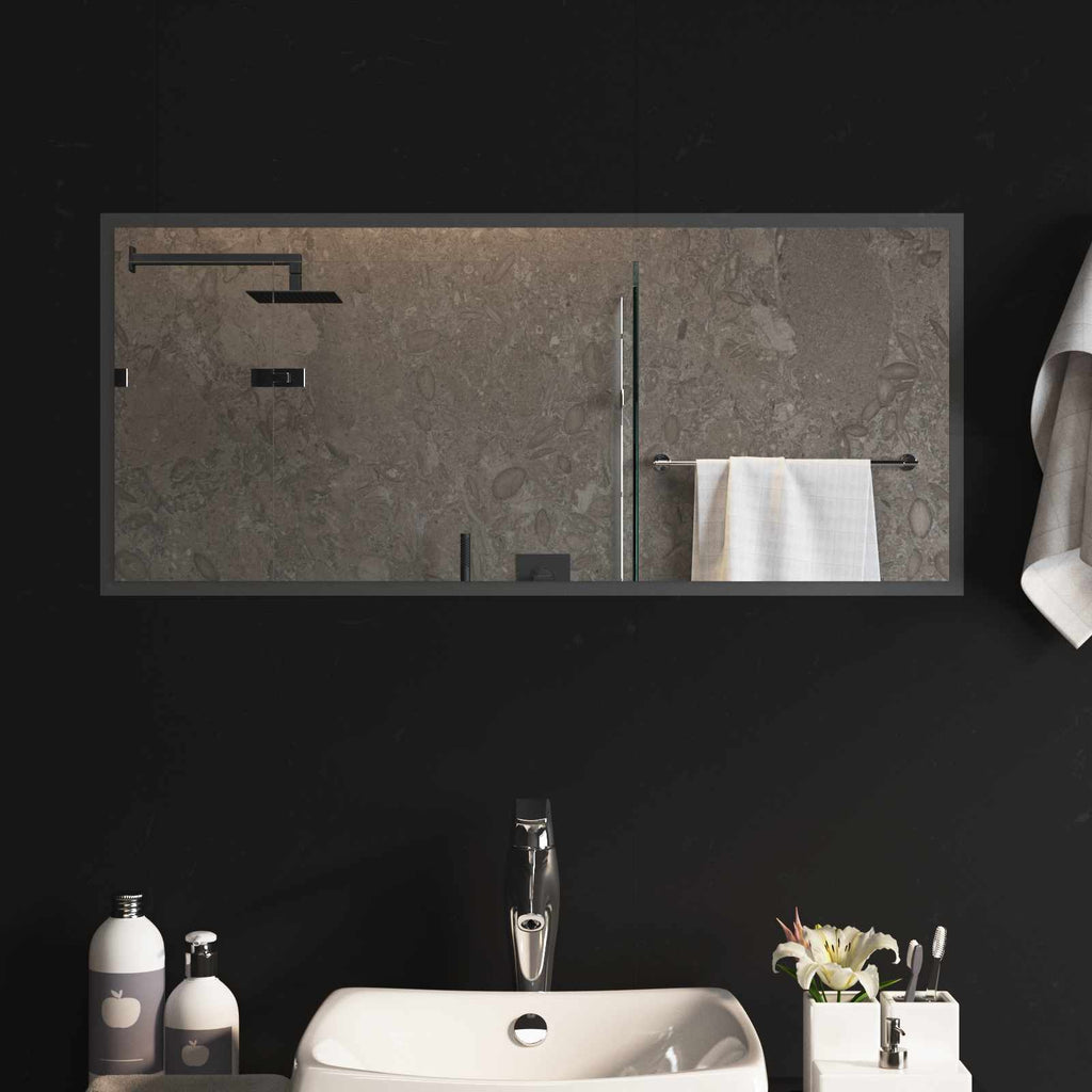 Specchio da bagno LED Trasparente 90 x 40 cm vetro temperato