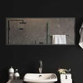 Specchio da bagno LED Trasparente 100 x 40 cm vetro temperato
