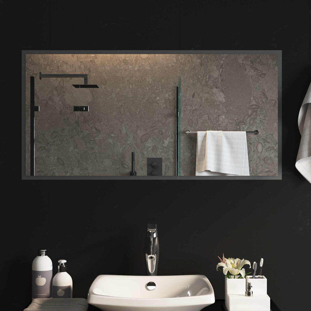 Specchio da bagno LED Trasparente 100 x 50 cm vetro temperato