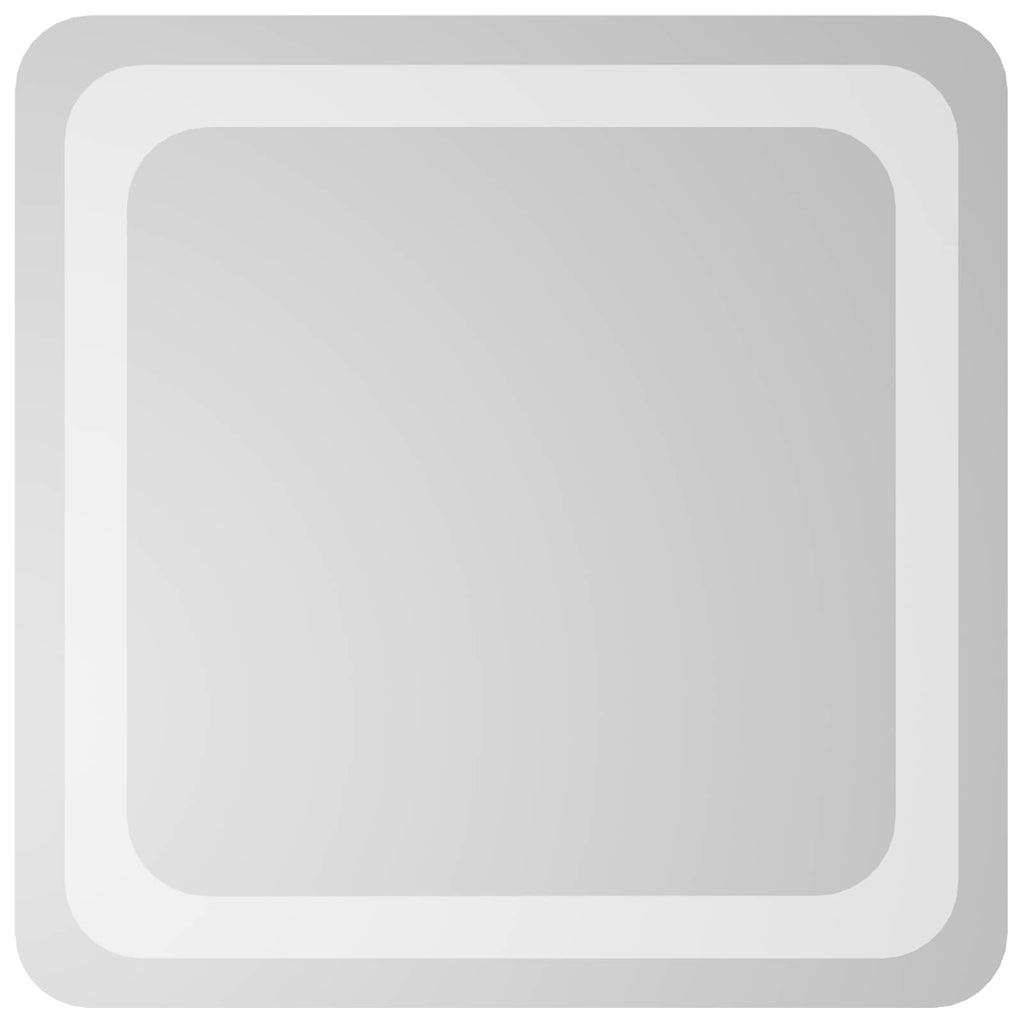 Specchio da bagno LED Trasparente 40 x 40 cm vetro temperato