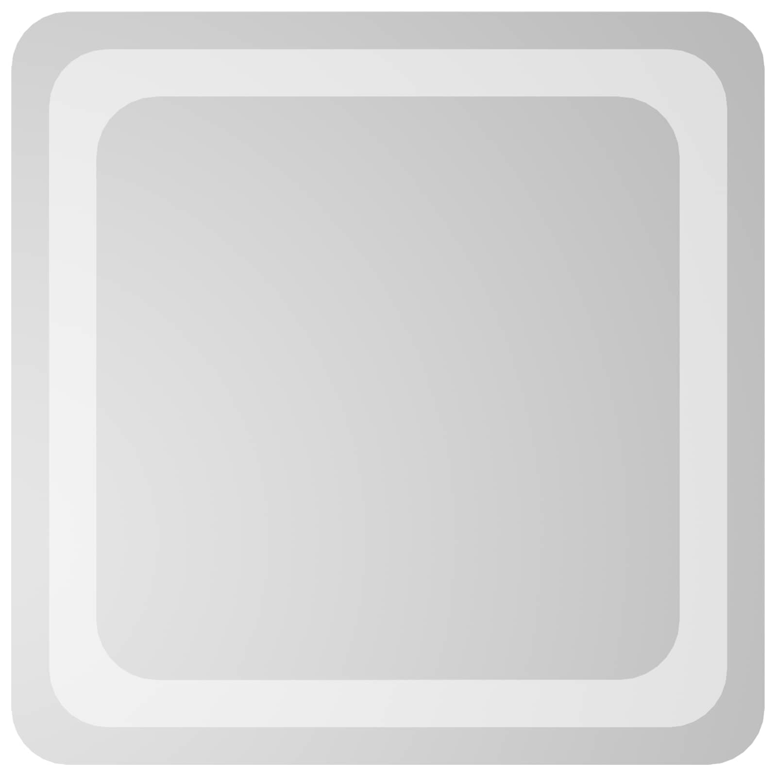 Specchio da bagno LED Trasparente 40 x 40 cm vetro temperato