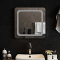 Specchio da bagno LED Trasparente 50 x 50 cm vetro temperato