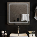 Specchio da bagno LED Trasparente 60 x 60 cm vetro temperato