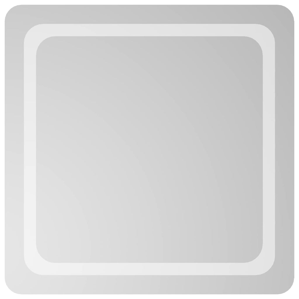 Specchio da bagno LED Trasparente 60 x 60 cm vetro temperato