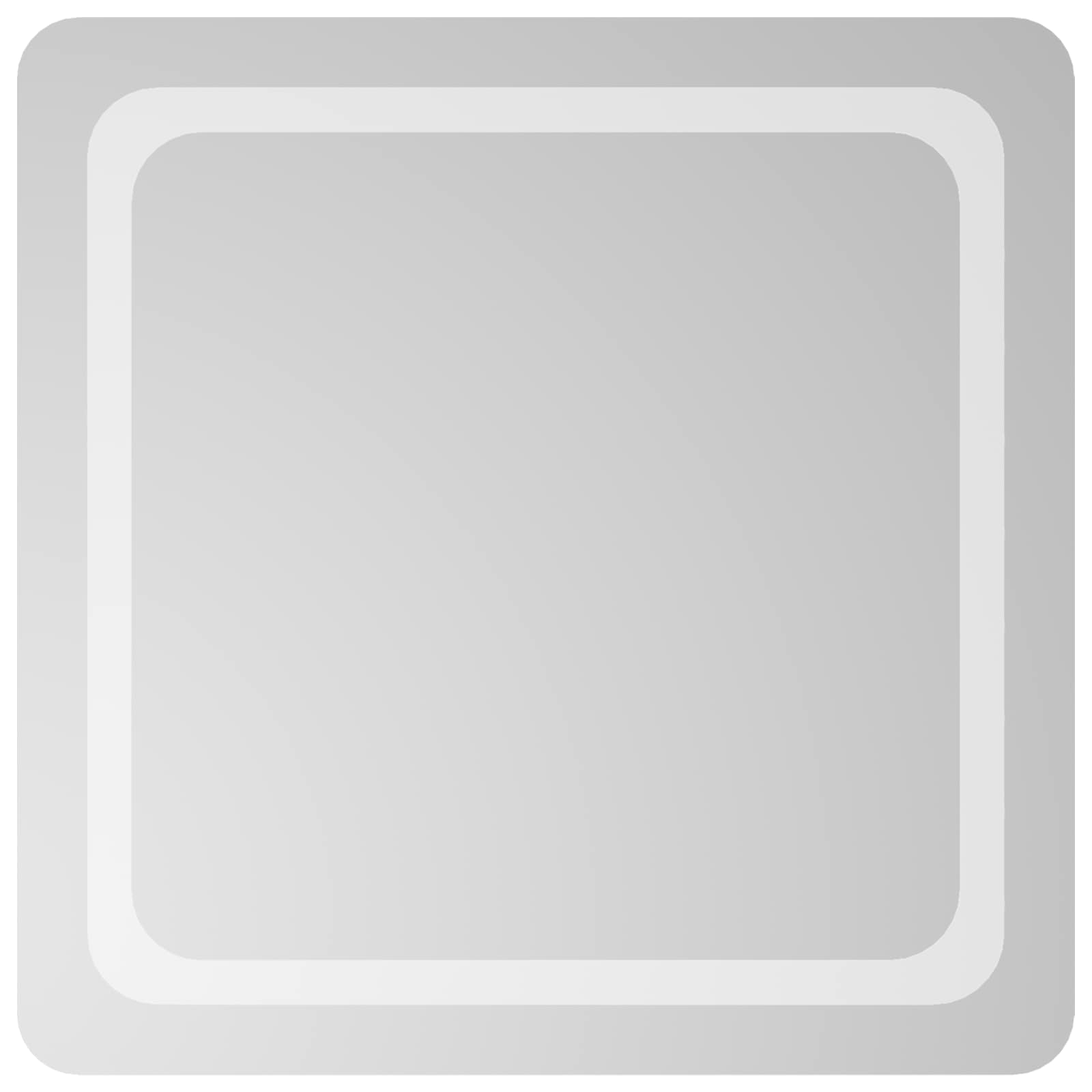 Specchio da bagno LED Trasparente 60 x 60 cm vetro temperato