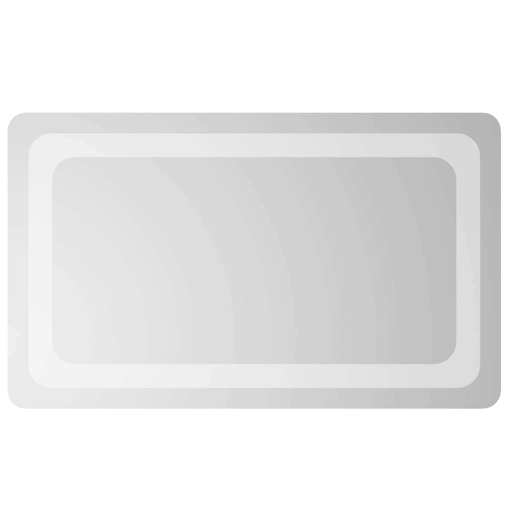 Specchio da bagno LED Trasparente 50 x 30 cm vetro temperato