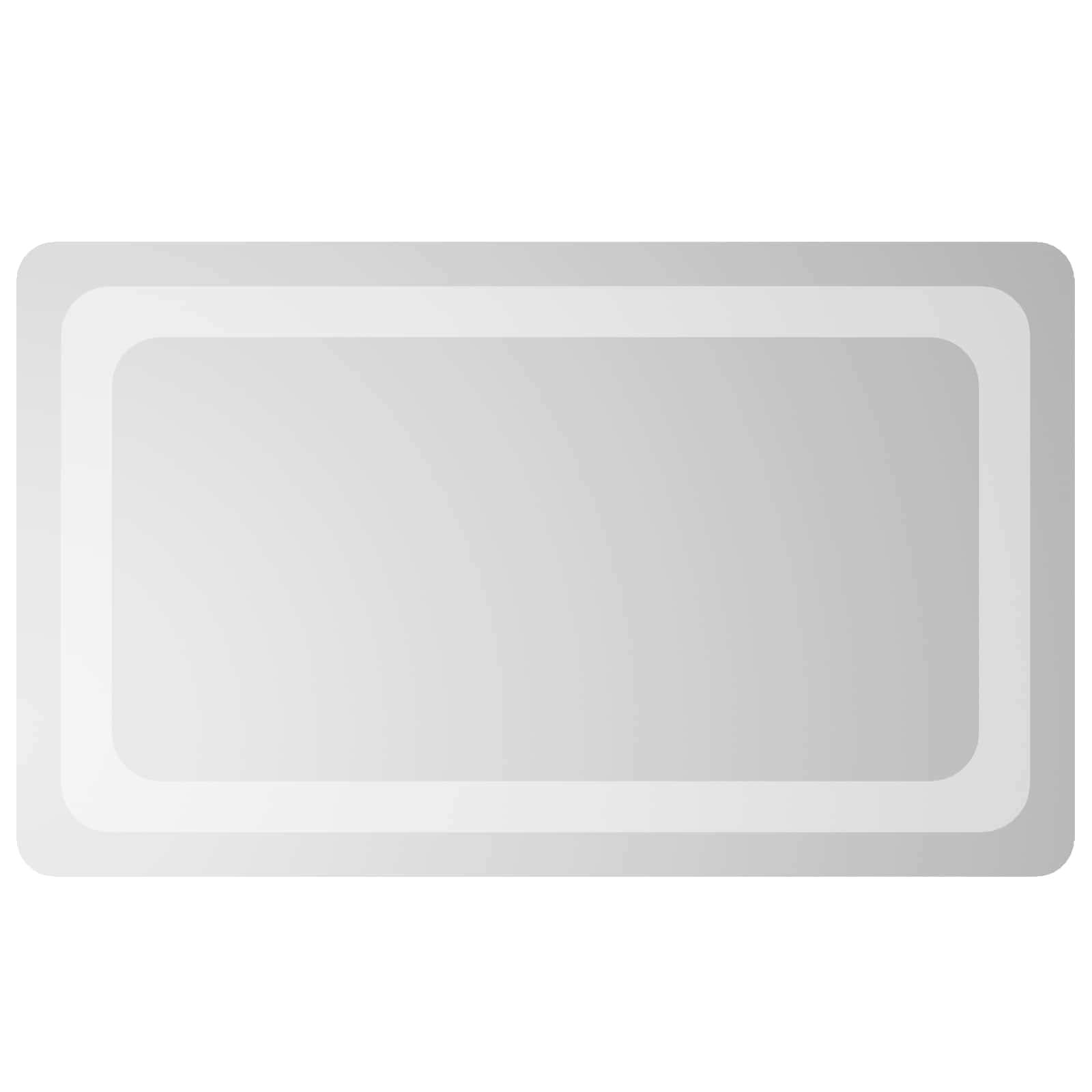 Specchio da bagno LED Trasparente 50 x 30 cm vetro temperato