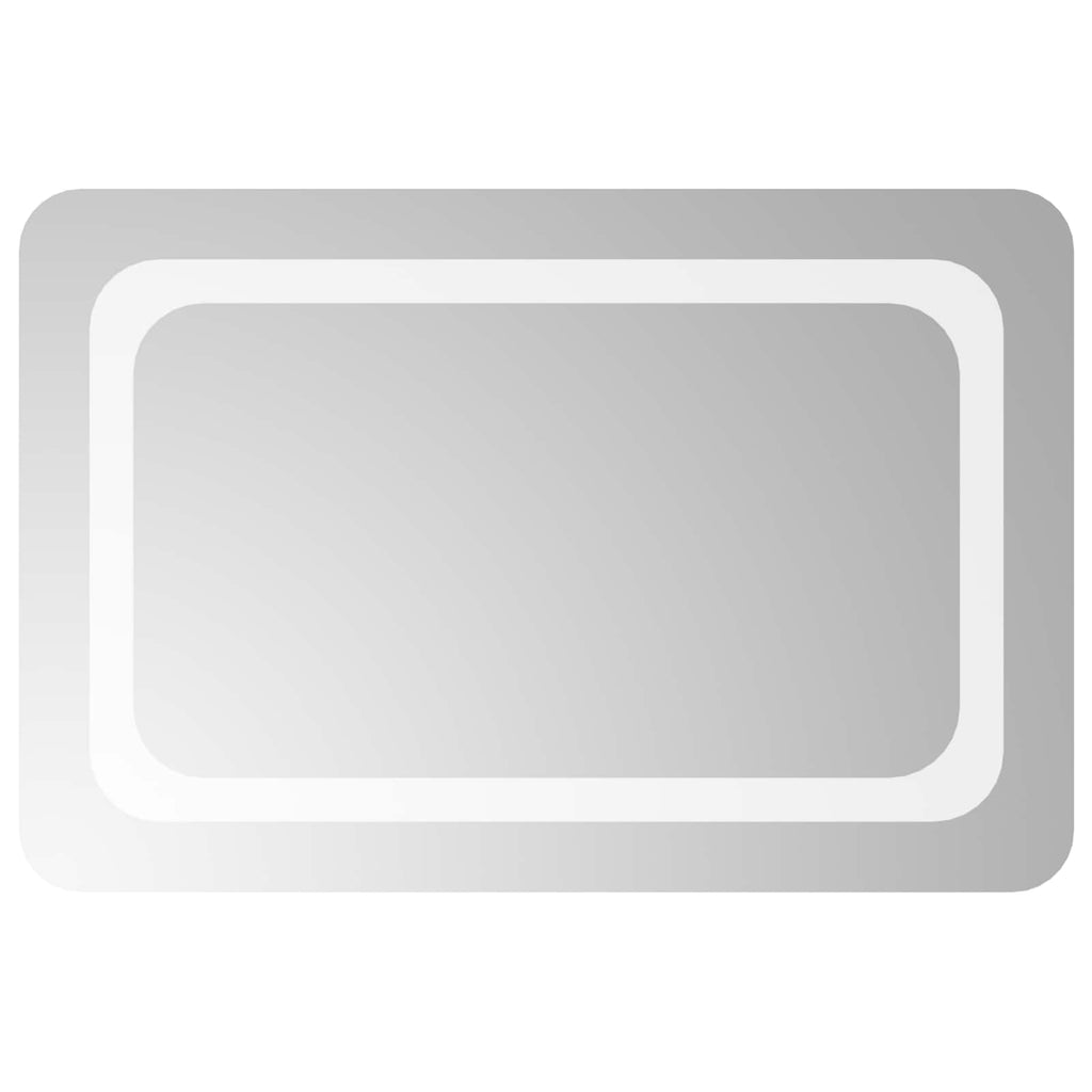 Specchio da bagno LED Trasparente 60 x 40 cm vetro temperato