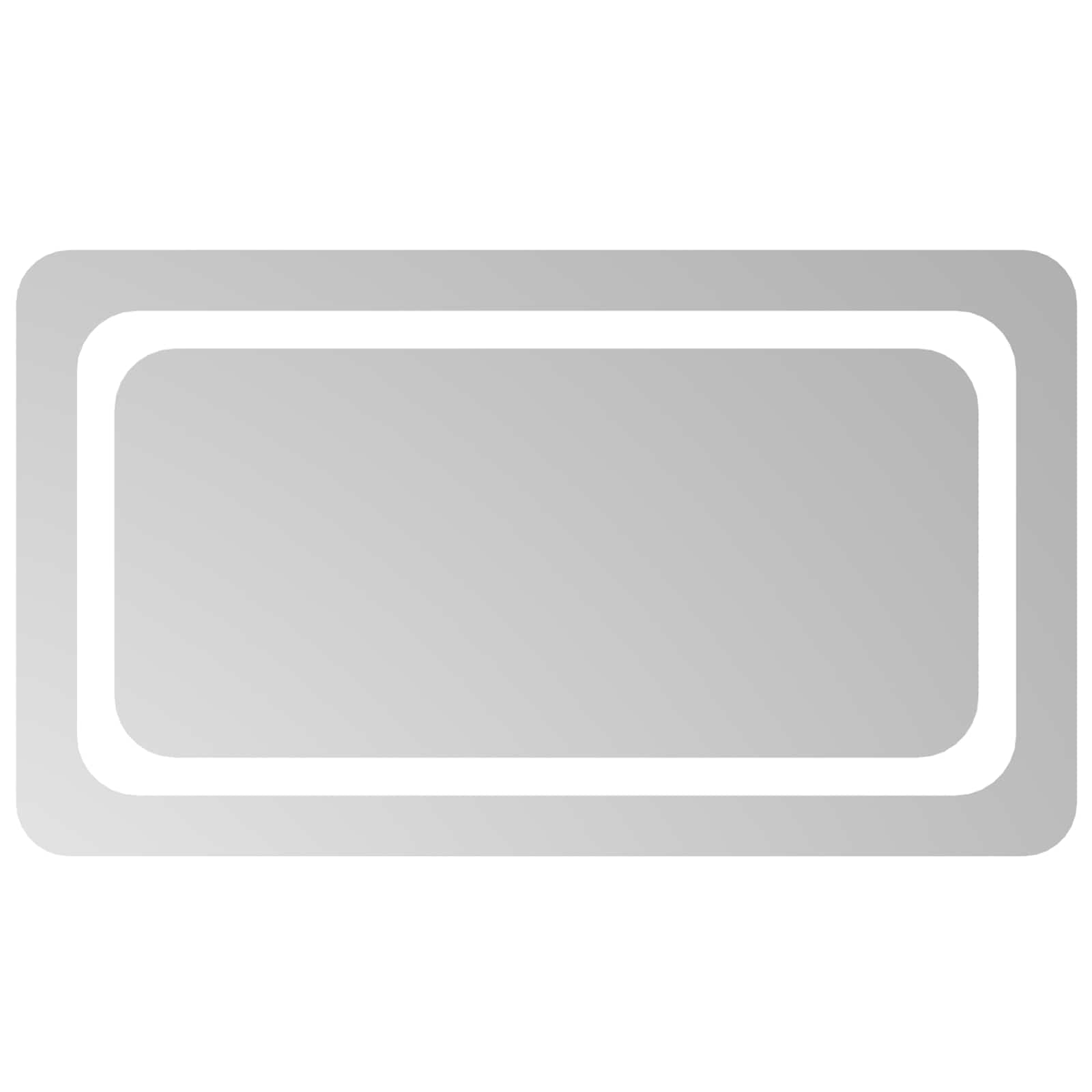 Specchio da bagno LED Trasparente 70 x 40 cm vetro temperato