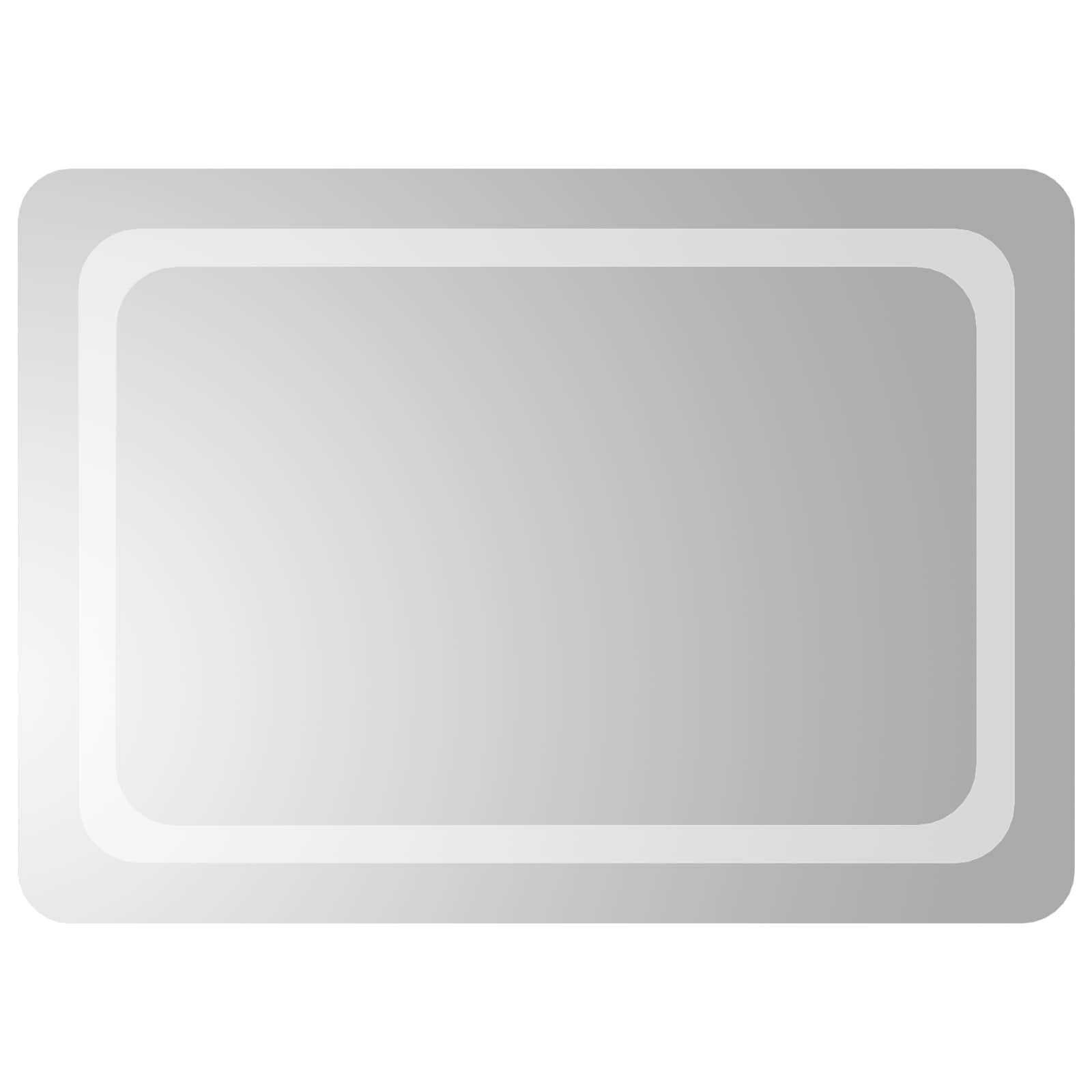 Specchio da bagno LED Trasparente 70 x 50 cm vetro temperato