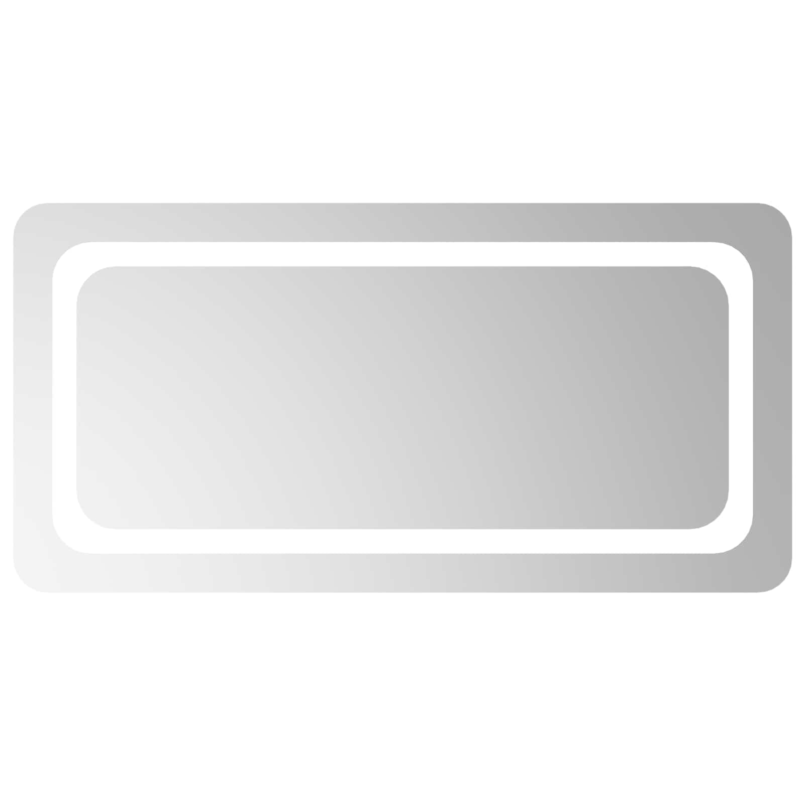 Specchio da bagno LED Trasparente 80 x 40 cm vetro temperato