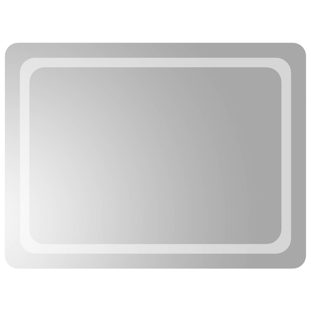 Specchio da bagno LED Trasparente 80 x 60 cm vetro temperato