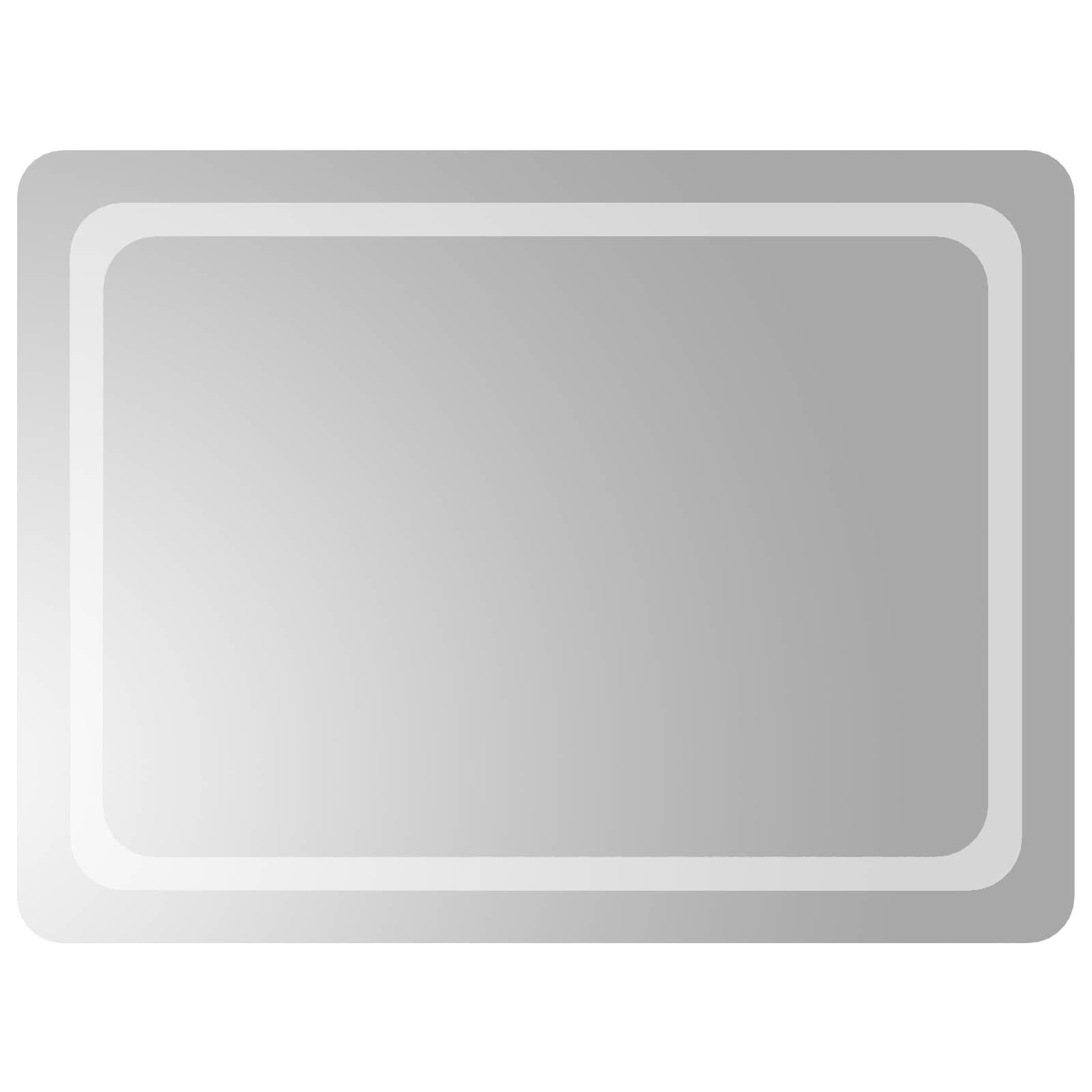 Specchio da bagno LED Trasparente 80 x 60 cm vetro temperato
