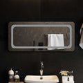 Specchio da bagno LED Trasparente 90 x 40 cm vetro temperato