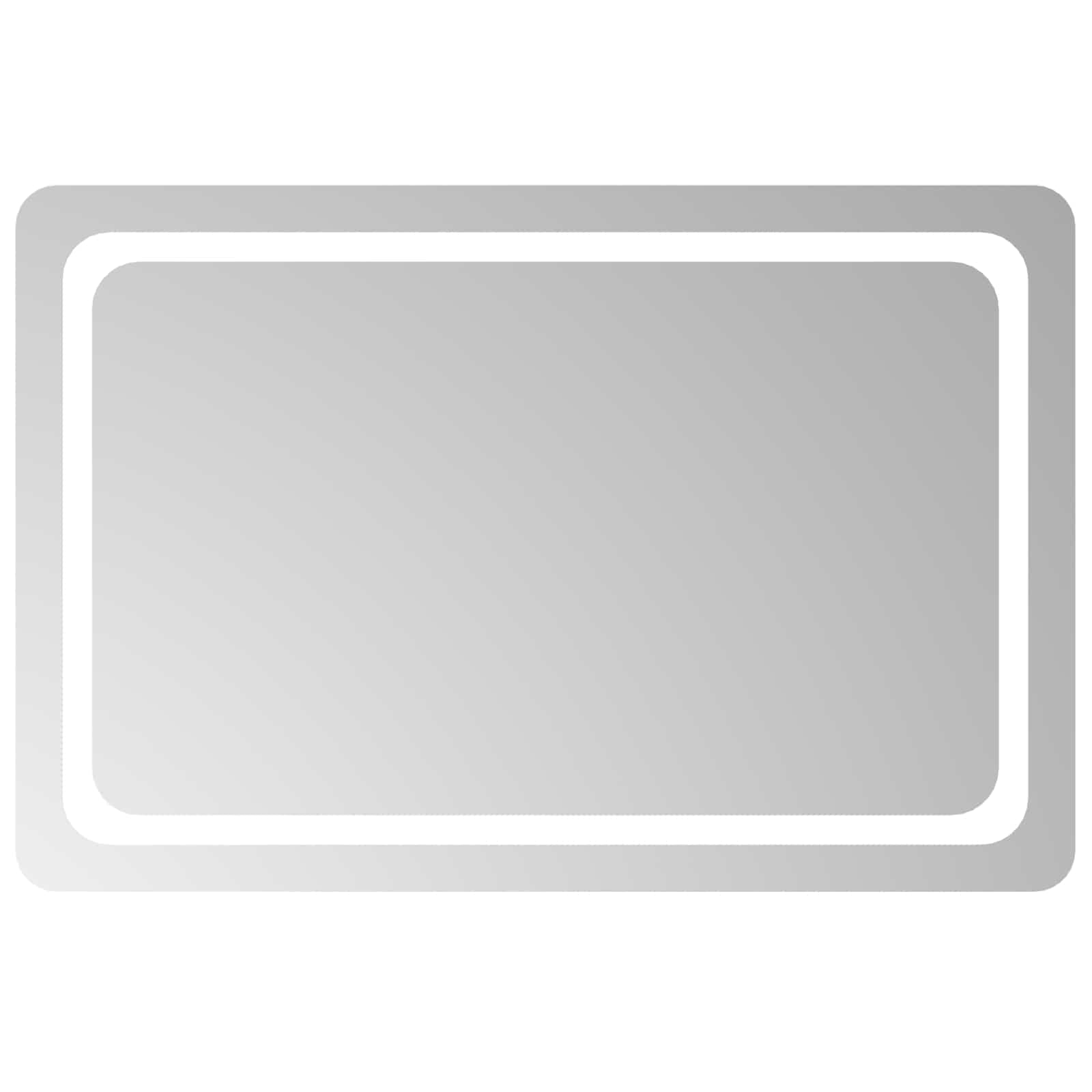 Specchio da bagno LED Trasparente 90 x 60 cm vetro temperato