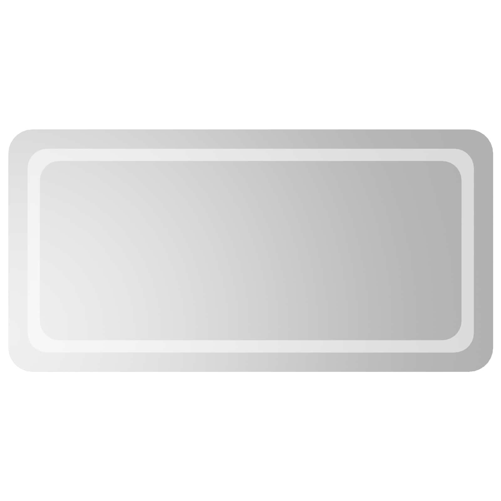 Specchio da bagno LED Trasparente 100 x 50 cm vetro temperato